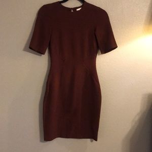 Fitted open back dress